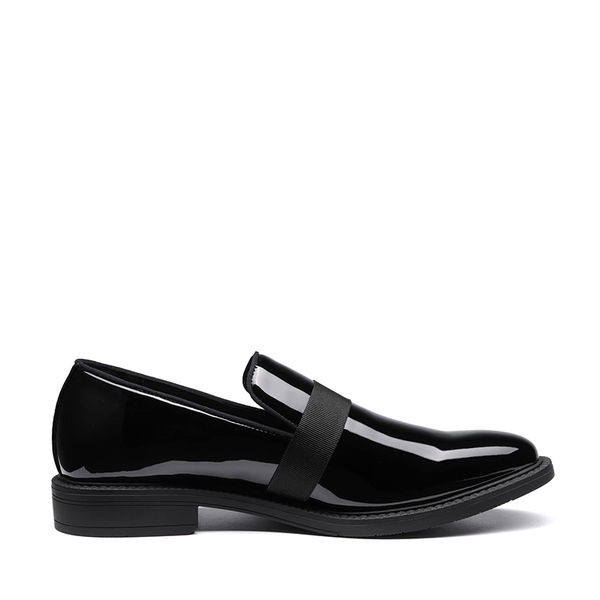 Men's Slip-On Tuxedo Dress Shoes - BRIGHT BLACK - 2
